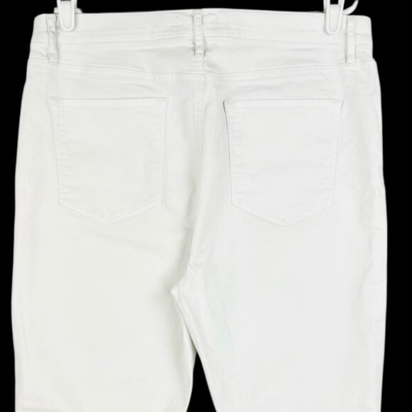 Ann Taylor Loft Women's Stretch High Rise Skinny White Denim Jeans Size 6 - Picture 4 of 10